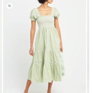 Few Moda OPT green gingham Daphne Dress, size XL, NWOT